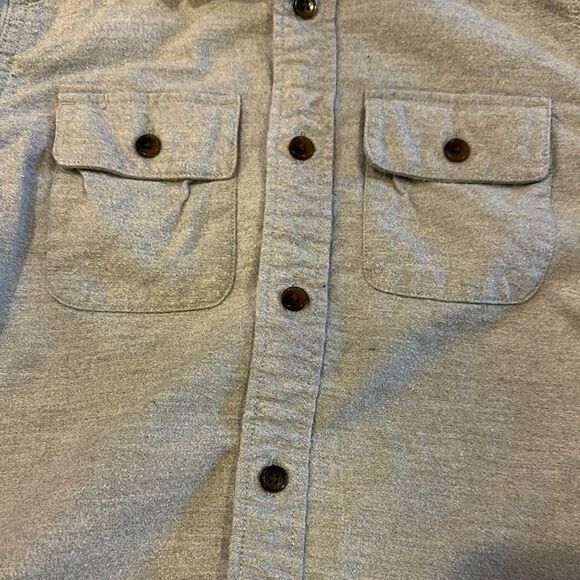 Crewcuts Boys Gray Button-Up Shirt with Brown Elbow Patches - Size 6/7 - Picture 3 of 7